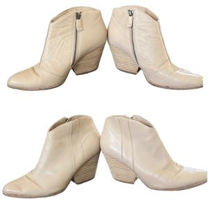Eileen Fisher Trail Leather Ankle Bootie Nude Blush 8.5
